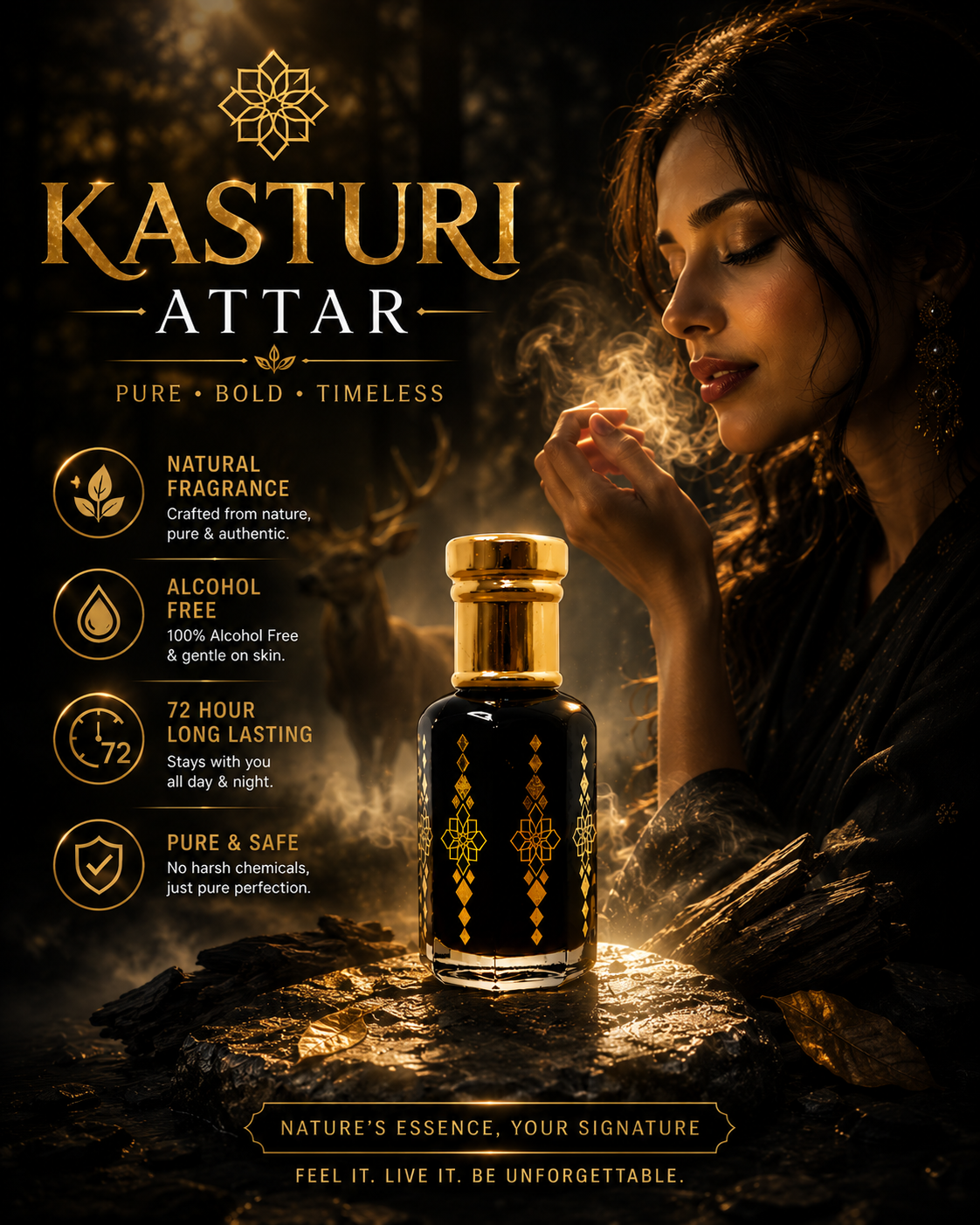 Original Kasturi Attar – Long-Lasting & Exotic Musk Fragrance ✨