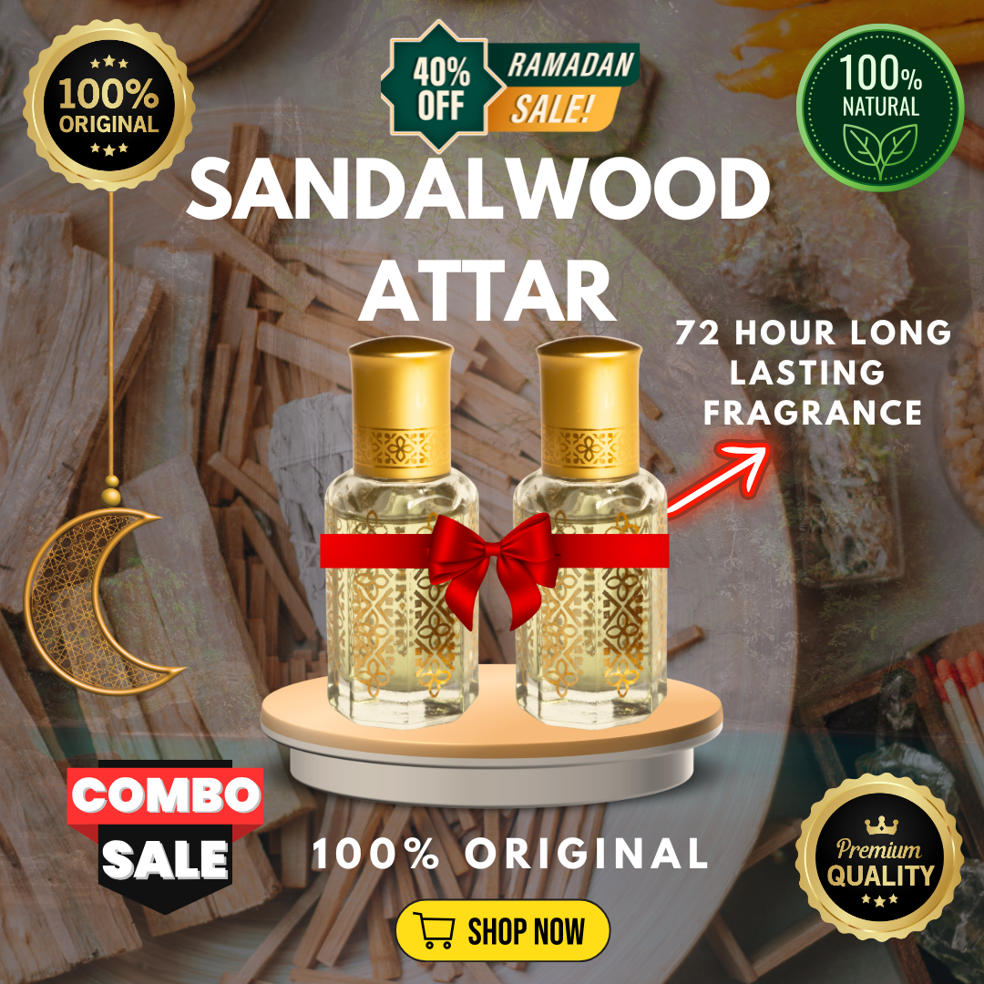 β¨ Royal Sandalwood Attar Combo ( Pack of 2 ) β The Essence of Purity & Peace β¨