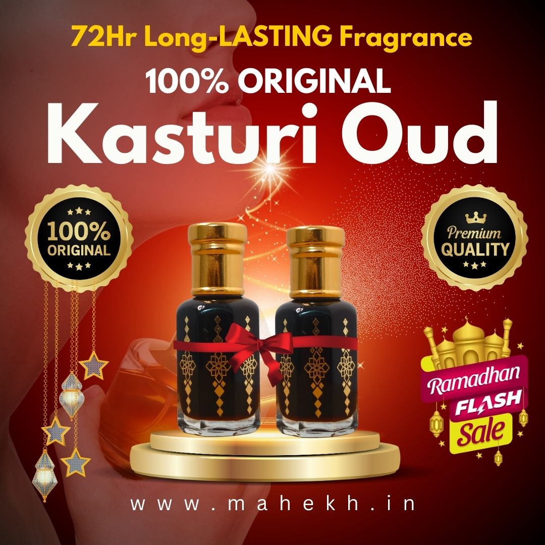 ✨ Combo Pack of 2 – Pure Kasturi Attar | 72-Hour Long Lasting | Alcohol-Free 🔥