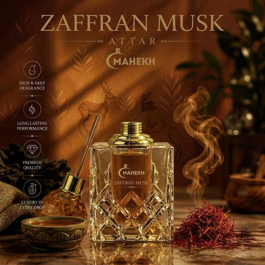 Mahekh Zaffran Musk Attar – Royal Luxury Perfume Oil (12 ML)