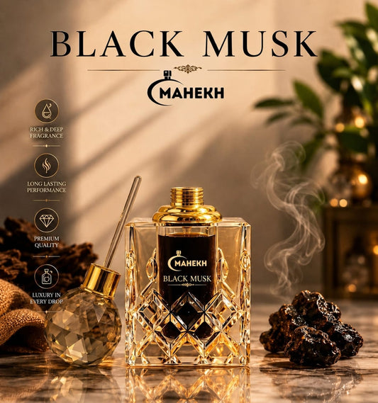 Mahekh Black Musk Attar – Premium Long Lasting Perfume Oil (12 ML)