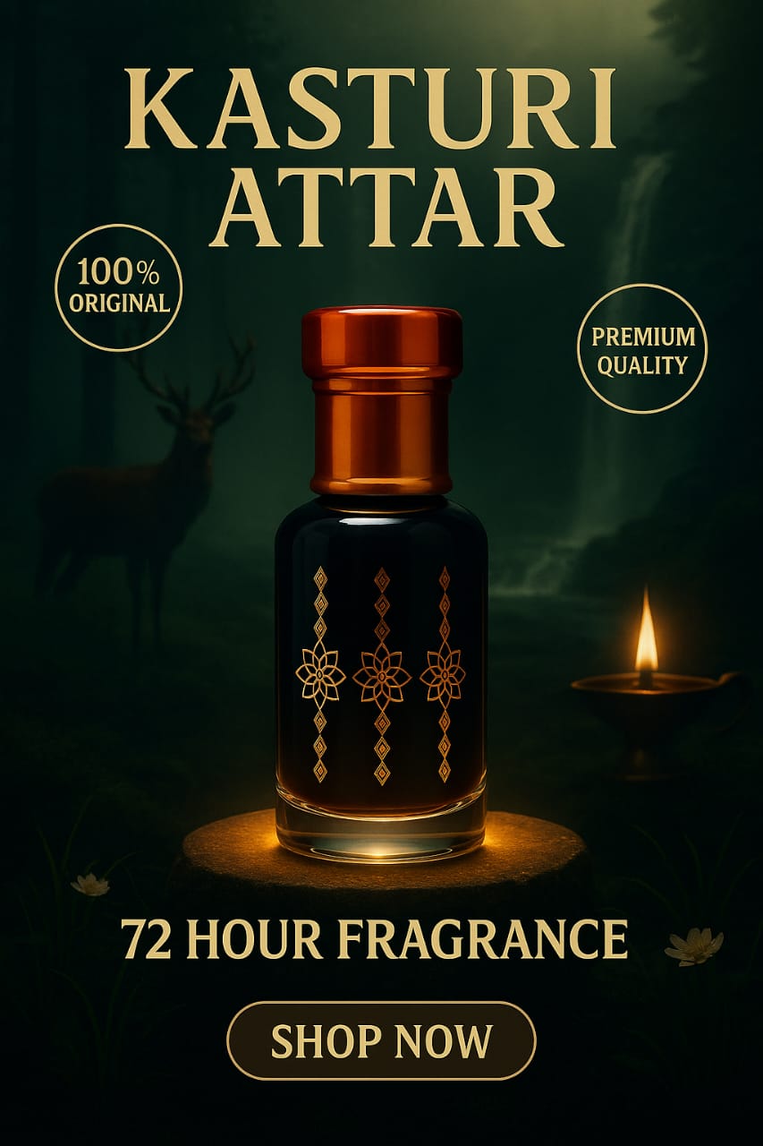 Original Kasturi Attar – Long-Lasting & Exotic Musk Fragrance ✨