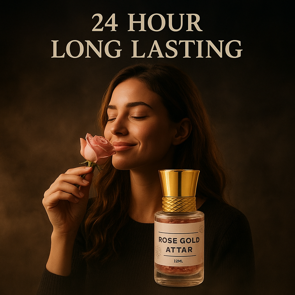 Rose Gold Attar – Premium 24-Hour Long Lasting Fragrance (12ML)