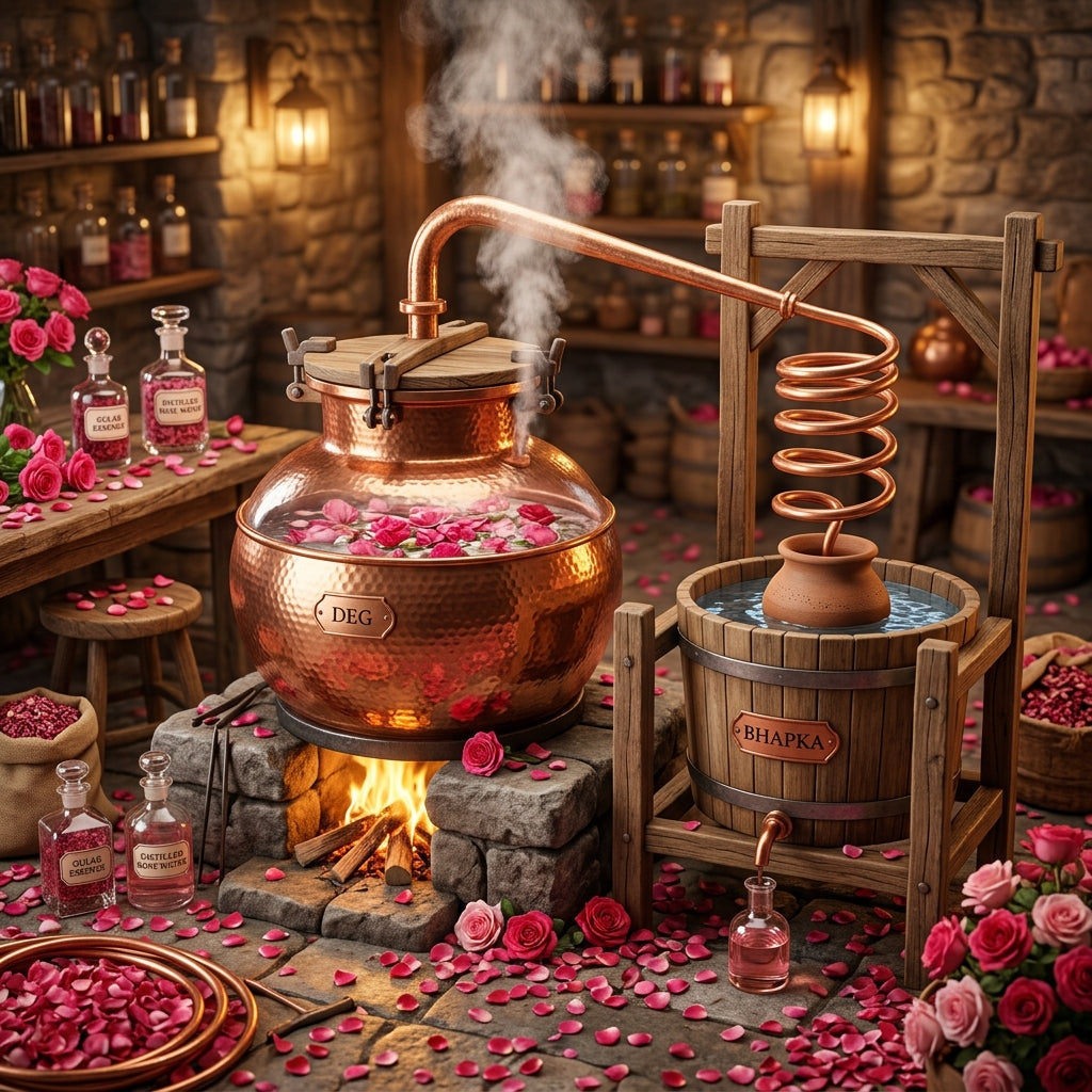 Traditional Kannauj Distillation Process