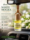 Mahekh White Mogra Car Perfume – Premium Hanging Car Freshener | Long-Lasting Floral Fragrance