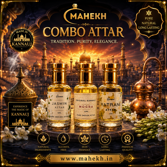 Mahekh Signature Jasmin, Mogra & Ratrani Attar Trio