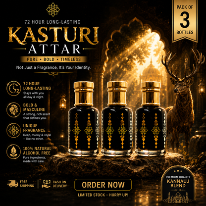 Original Kasturi Attar – Long-Lasting & Exotic Musk Fragrance ✨