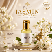 🌸 Jasmine Attar – Pure Floral Bliss | Long-Lasting & Alcohol-Free ✨