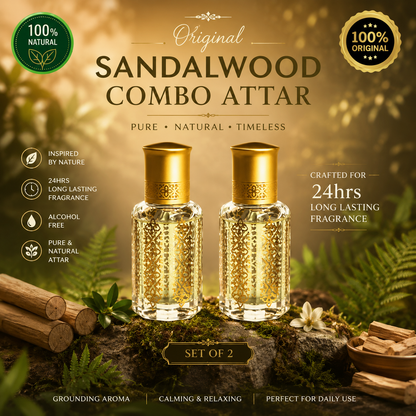 💫Sandalwood Attar – The Essence of Orignal Sandalwood | Long-Lasting & Alcohol-Free 🌿✨