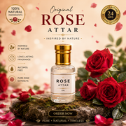 🌹 Rose Attar – Luxurious Blend of Roses & Exotic Oud | Long-Lasting & Alcohol-Free ✨