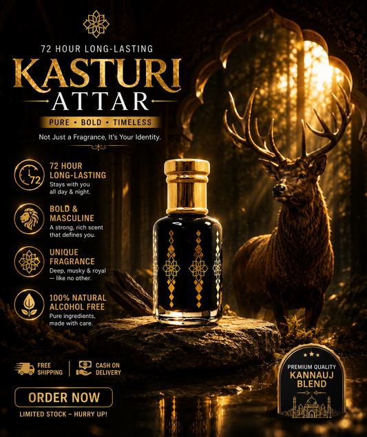 Original Kasturi Attar – Long-Lasting & Exotic Musk Fragrance ✨