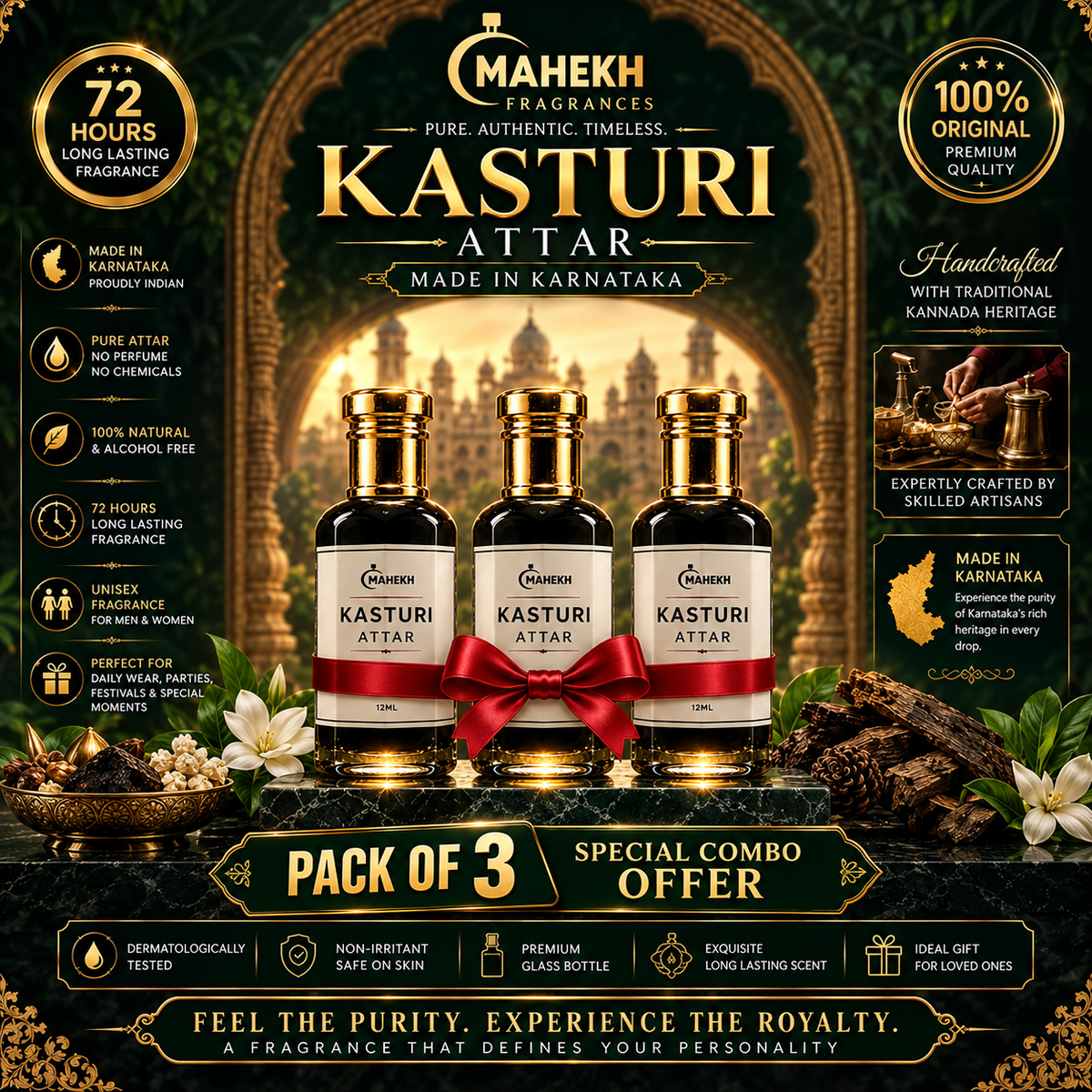 Original Kasturi Attar – Long-Lasting & Exotic Musk Fragrance ✨