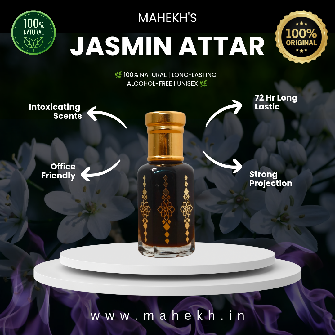 🌸 Jasmine Attar – Pure Floral Bliss | Long-Lasting & Alcohol-Free ✨