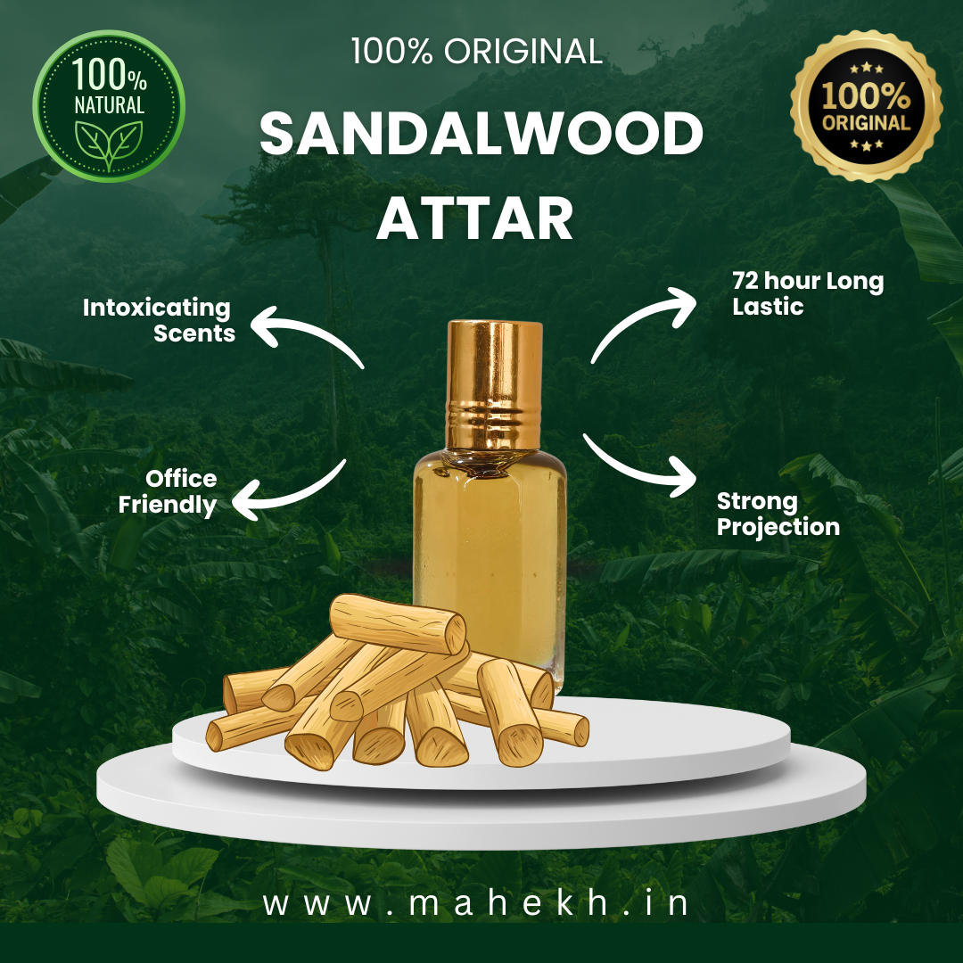 💫Sandalwood Attar – The Essence of Orignal Sandalwood | Long-Lasting & Alcohol-Free 🌿✨