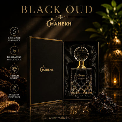Mahekh Black Oud Attar – Premium Long Lasting Perfume Oil (12 ML)
