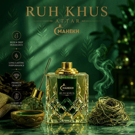 Mahekh Ruh Khus Attar – Earthy Luxury Perfume Oil (12 ML)