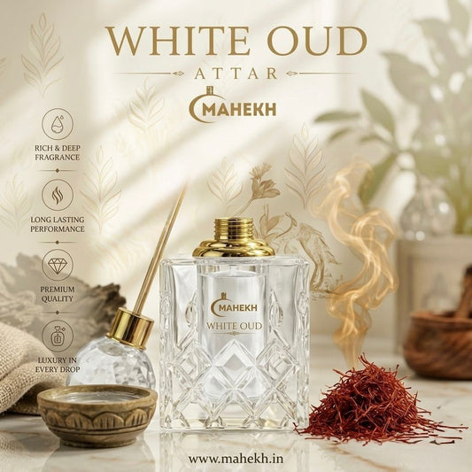Mahekh White Oud Attar – Premium Luxury Perfume Oil (12 ML)