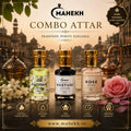 👑🌙🌹 Raatrani, Kasturi & Rose Premium Attar Combo Set (Pack of 3) ✨