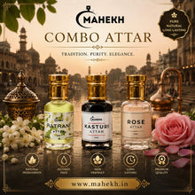 👑🌙🌹 Raatrani, Kasturi & Rose Premium Attar Combo Set (Pack of 3) ✨