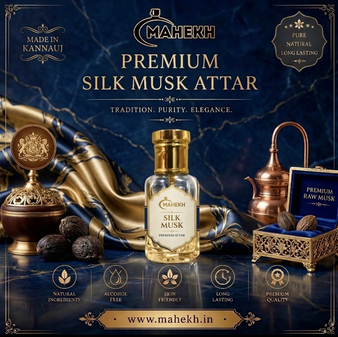Mahekh Premium Silk Musk Attar – Pure, Natural & Long Lasting