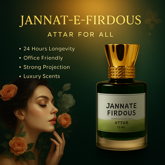 Jannat-E-Firdous Attar – Premium Arabic Long Lasting Alcohol-Free Fragrance