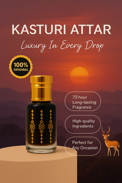 Original Kasturi Attar – Long-Lasting & Exotic Musk Fragrance ✨