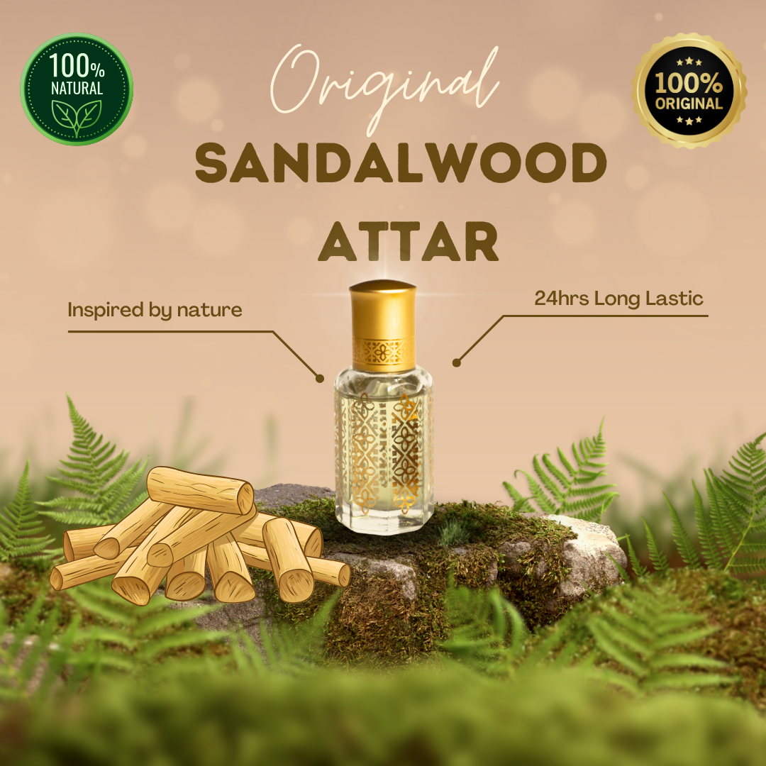 💫Sandalwood Attar – The Essence of Orignal Sandalwood | Long-Lasting & Alcohol-Free 🌿✨