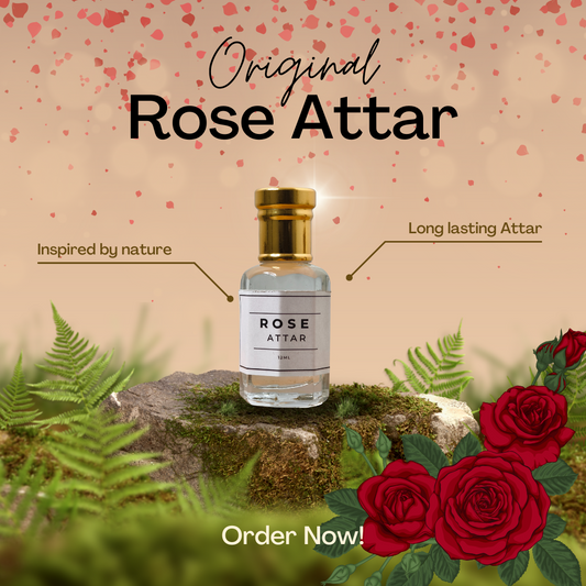 🌹 Rose Attar – Luxurious Blend of Roses & Exotic Oud | Long-Lasting & Alcohol-Free ✨