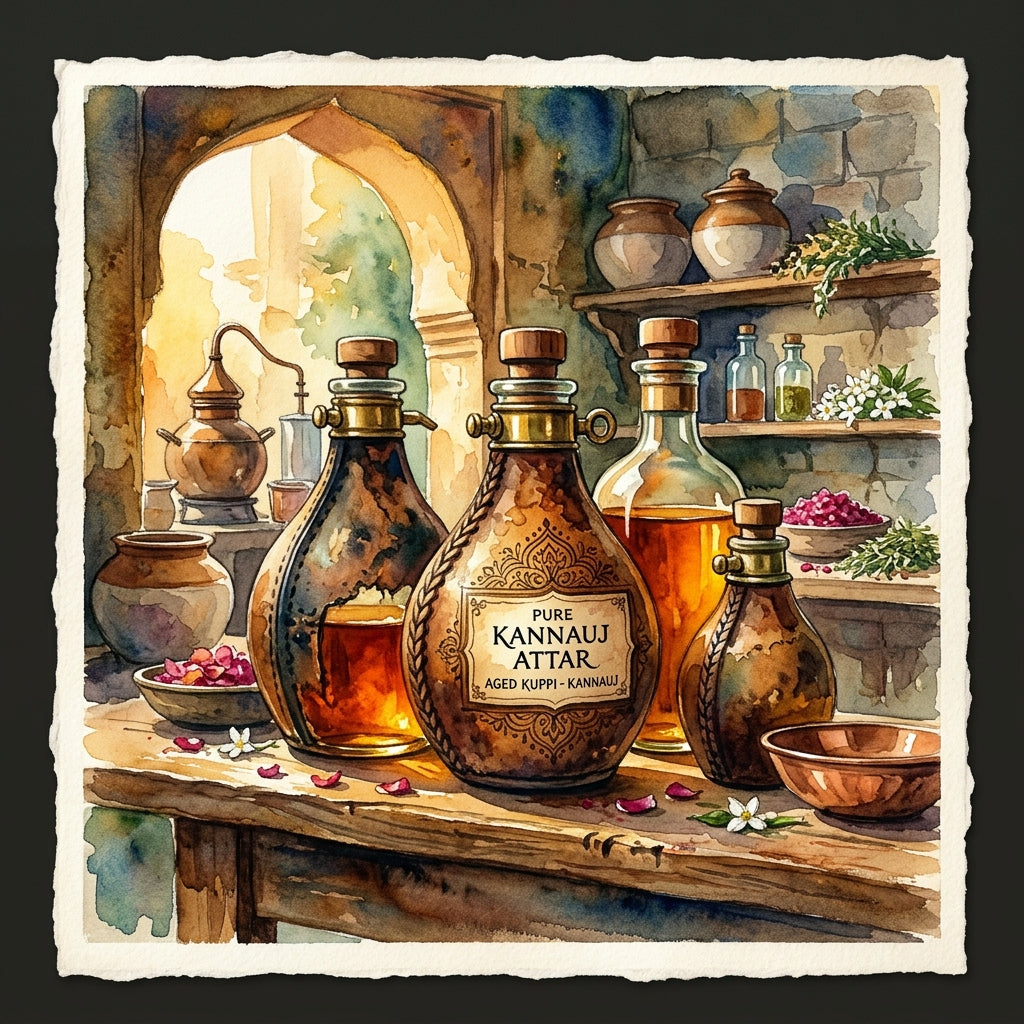 Attar Kuppi Aging bottles